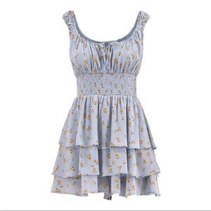No Boundaries Blue Floral Dress